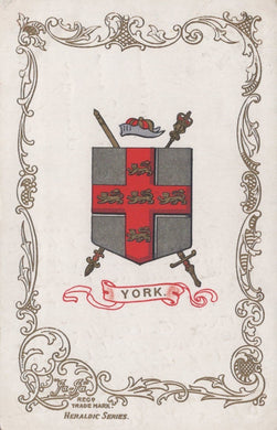 Heraldic Postcard - York - Ja-Ja Heraldic Series, 1910 - Mo’s Postcards 