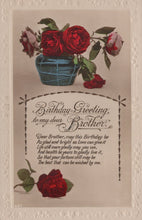 Load image into Gallery viewer, Greetings Postcard - Birthday Greeting To My Dear Brother - Mo’s Postcards 
