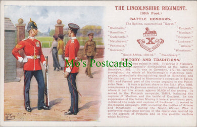 Military Postcard - The Lincolnshire Regiment
