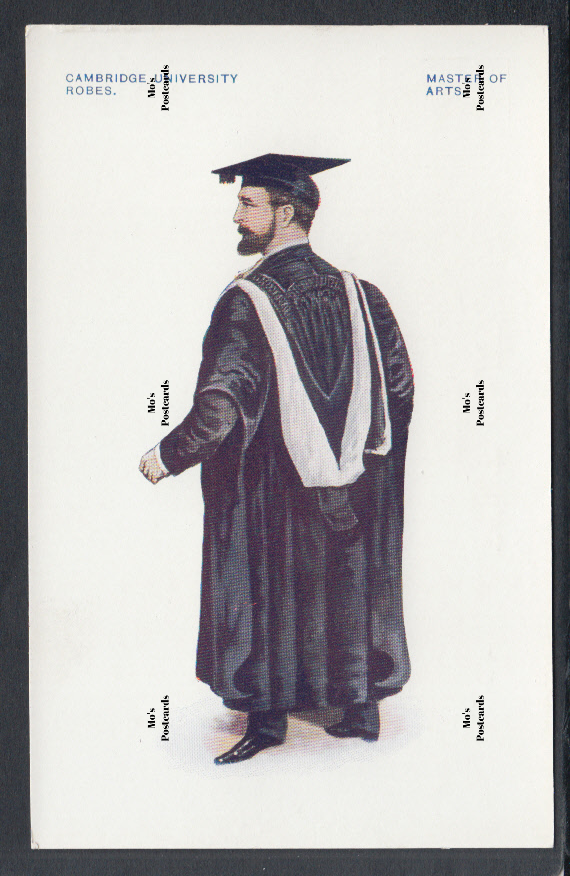 Education Postcard - Cambridge University Robes - Master of Arts - Mo’s Postcards 