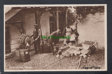 Devon Postcard - The Fruit Stall, Clovelly, 1929 - Mo’s Postcards 