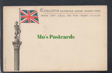 Patriotic Postcard - Nelson's Column - England Expects - Mo’s Postcards 