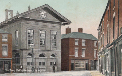 Shropshire Postcard - The Town Hall & Square, Ellesmere - Mo’s Postcards 
