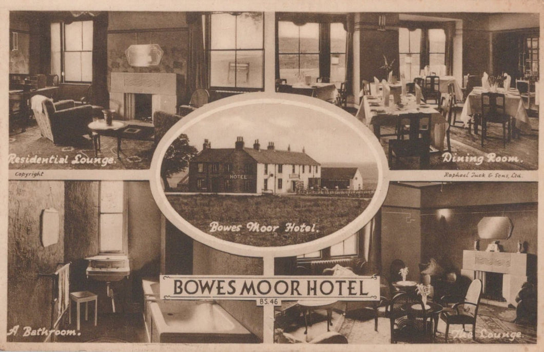 Cumbria Postcard - Views of Bowes Moor Hotel - Mo’s Postcards 