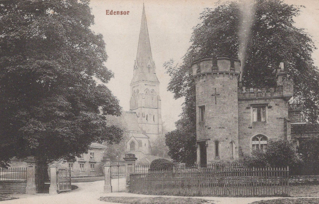 Derbyshire Postcard - Edensor Village - Mo’s Postcards 