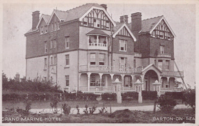 Hampshire Postcard - Grand Marine Hotel, Barton-On-Sea, 1917 - Mo’s Postcards 