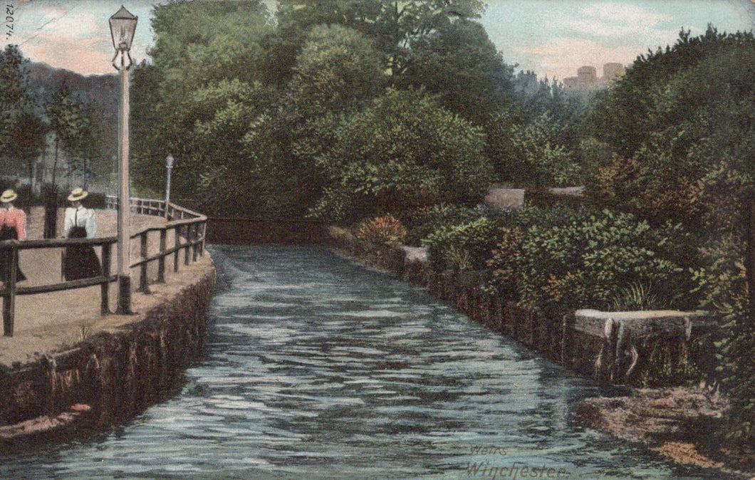 Hampshire Postcard - Weirs, Winchester, 1908 - Mo’s Postcards 