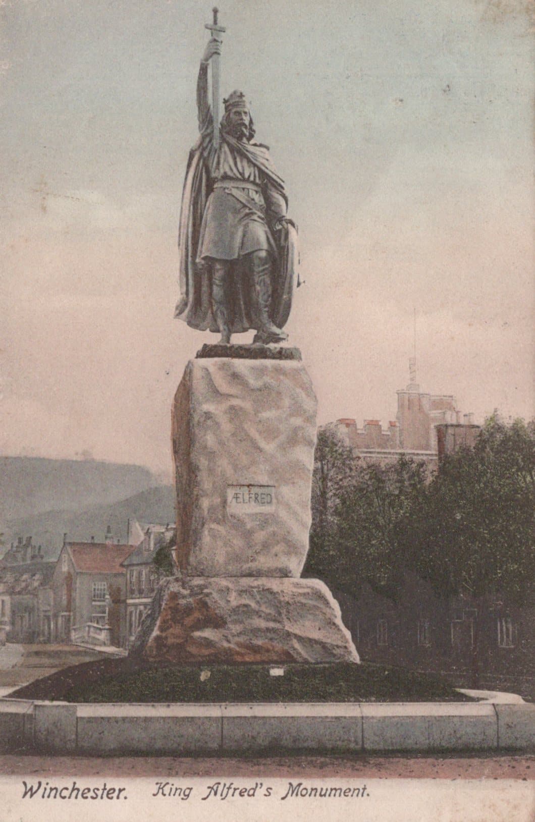 Hampshire Postcard - Winchester, King Alfred's Monument, 1904 - Mo’s Postcards 