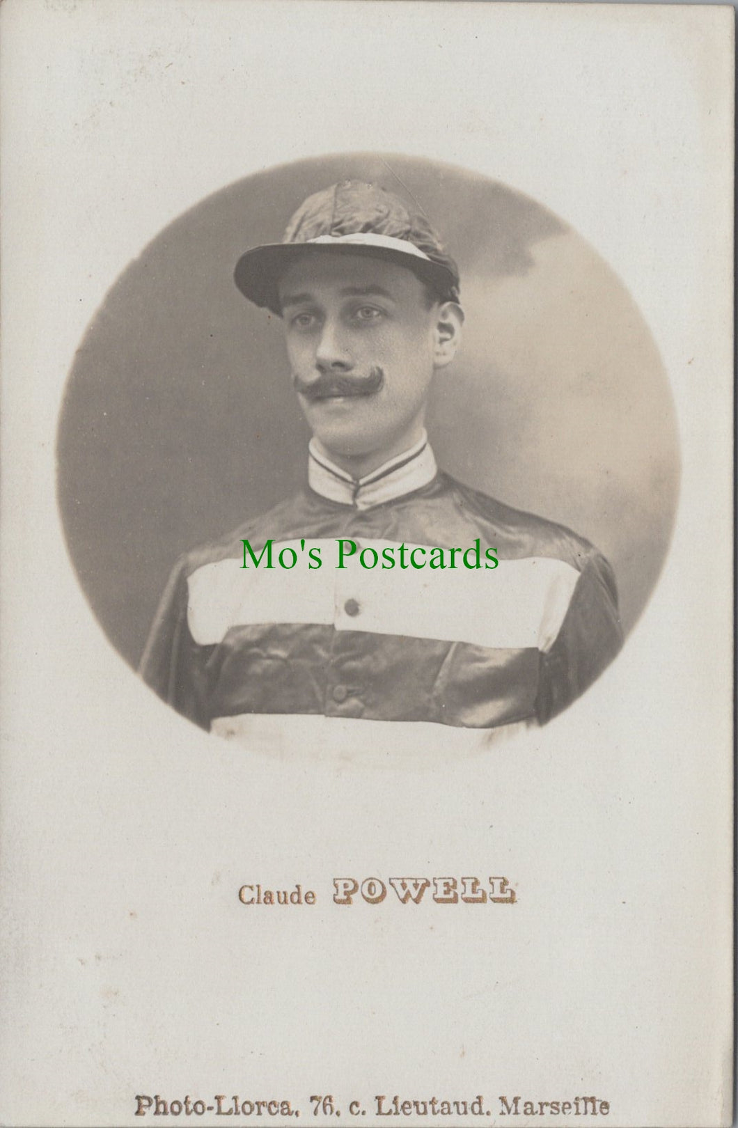 Horse Racing Postcard - Jockey Claude Powell