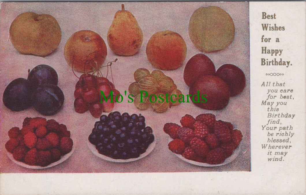 Greetings Postcard - Happy Birthday Fruits