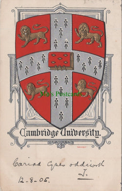 Embossed Heraldry Postcard - Cambridge University