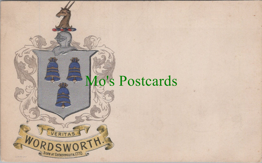 Embossed Heraldry Postcard - Wordsworth