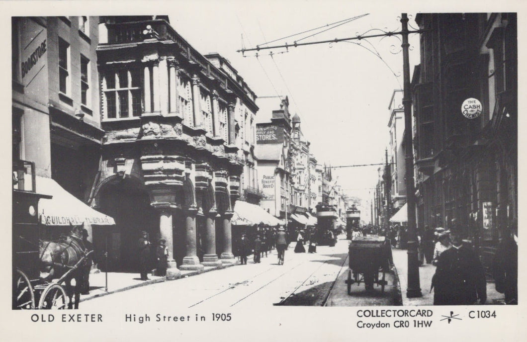 Devon Postcard - Old Exeter - High Street in 1905 - Mo’s Postcards 