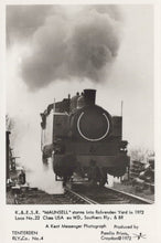 Load image into Gallery viewer, Kent Postcard - K.&amp;.E.S.R.&quot;Maunsell&quot; Storms Into Rolvenden Yard in 1972 - Mo’s Postcards 
