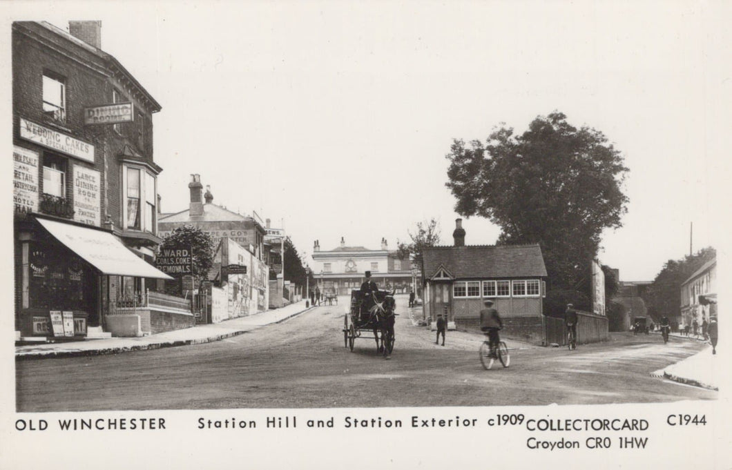 Hampshire Postcard - Old Winchester - Station Hill and Station Exterior c1909 - Mo’s Postcards 