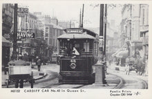 Load image into Gallery viewer, Wales Postcard - Cardiff Car No 45 in Queen Street - Mo’s Postcards 

