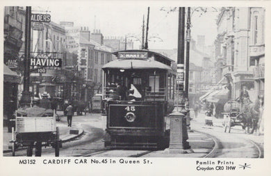 Wales Postcard - Cardiff Car No 45 in Queen Street - Mo’s Postcards 