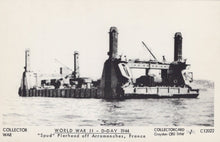 Load image into Gallery viewer, Military Postcard - World War II - D-Day 1944 - &quot;Spud&quot; Pierhead off Arromanches, France - Mo’s Postcards 
