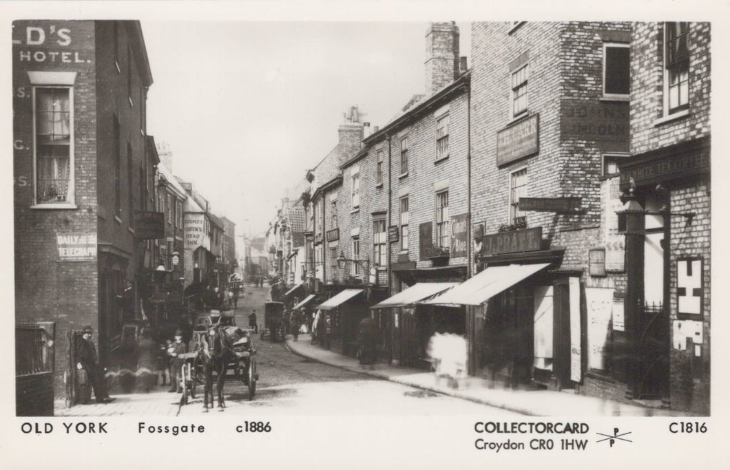 Yorkshire Postcard - Old York - Fossgate c1886 - Mo’s Postcards 