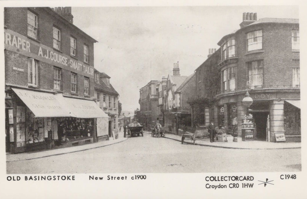 Hampshire Postcard - Old Basingstoke - New Street c1900 - Mo’s Postcards 