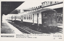 Load image into Gallery viewer, Railways Postcard - Mersey Travel - Mersey Railway, 1st Class Motor Car No 13, Birkenhead Central c1936 - Mo’s Postcards 
