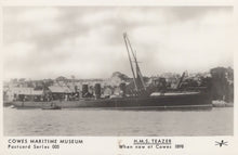 Load image into Gallery viewer, Isle of Wight Postcard - H.M.S.Teazer When New at Cowes 1898, Cowes Maritime Museum - Mo’s Postcards 
