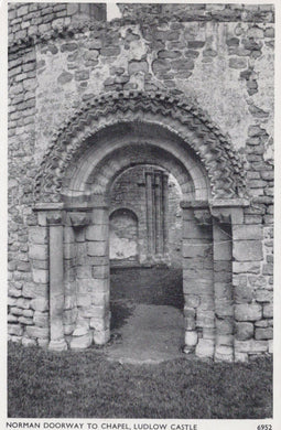 Shropshire Postcard - Norman Doorway To Chapel, Ludlow Castle - Mo’s Postcards 