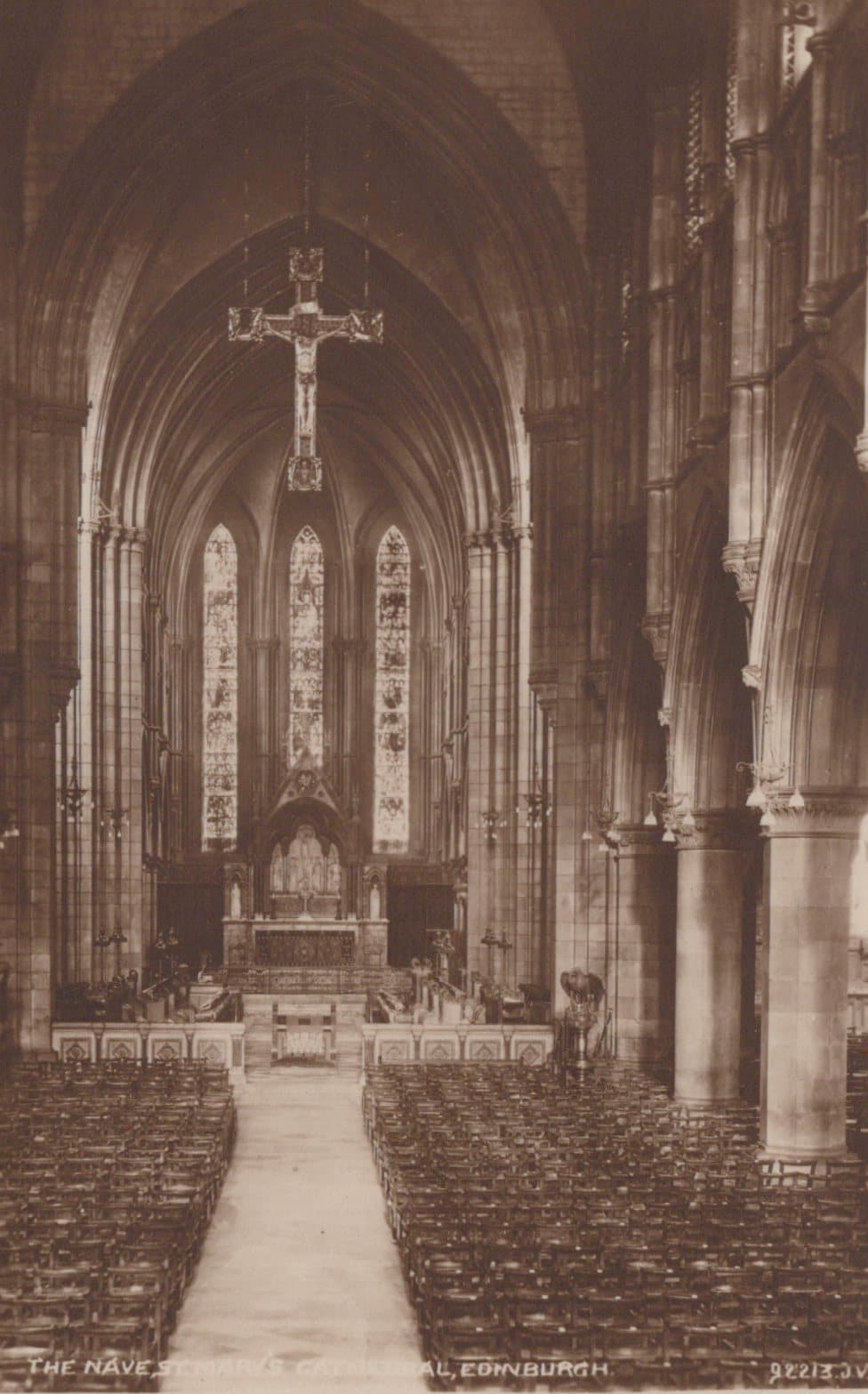 Scotland Postcard - The Nave, St Mary's Cathedral, Edinburgh - Mo’s Postcards 