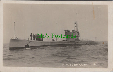 Naval Postcard - H.M.Submarine 