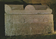 Load image into Gallery viewer, Israel Postcard - Beth Shearim - Decorated Sarcophagus - Mo’s Postcards 
