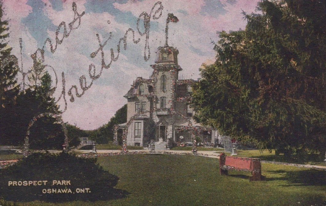 Canada Postcard - Xmas Greetings Frm Prospect Park, Oshawa, Ontario - Mo’s Postcards 