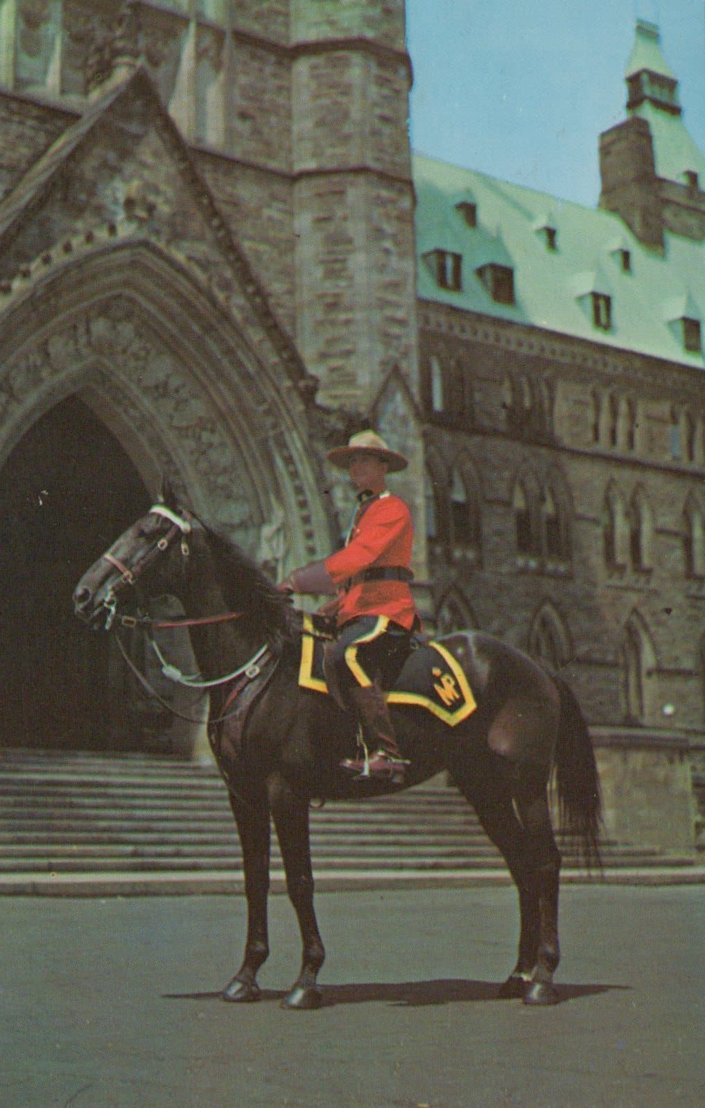 Canada Postcard - Royal Canadian Mounted Policeman, 1963 - Mo’s Postcards 