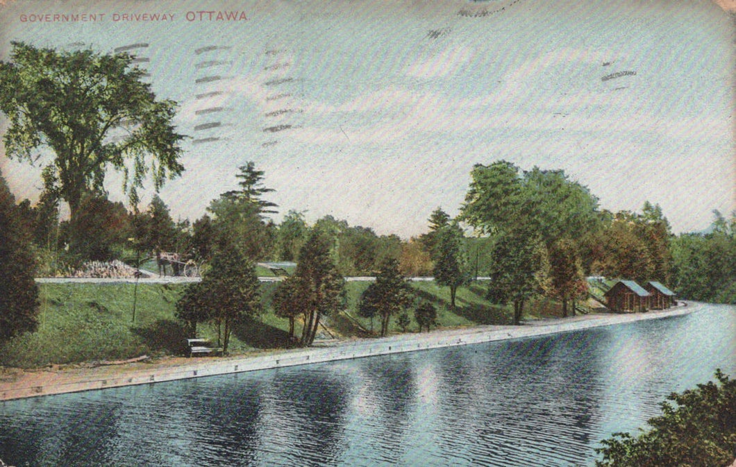 Canada Postcard - Government Driveway, Ottawa, Ontario, 1907 - Mo’s Postcards 