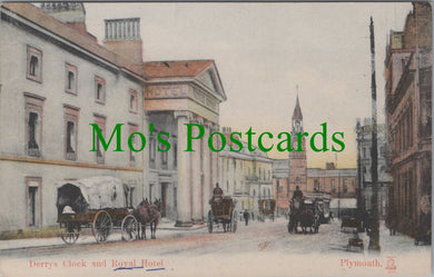 Derrys Clock and Royal Hotel, Plymouth, Devon