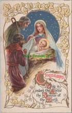 Load image into Gallery viewer, Embossed Christmas Greetings Postcard
