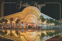Load image into Gallery viewer, America Postcard - Nevada - Las Vegas - The Golden Nugget&#39;s Reflection at Night - Mo’s Postcards 
