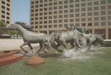 Load image into Gallery viewer, America Postcard - The Mustangs of Las Colinas, Williams Square, Irving, Texas - Mo’s Postcards 
