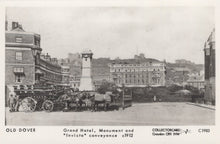 Load image into Gallery viewer, Kent Postcard - Old Dover - Grand Hotel, Monument and &quot;Invicta&quot; Conveyance c1912 - Mo’s Postcards 
