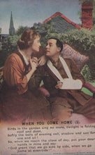 Load image into Gallery viewer, Bamforth Songcard Postcard - Military - Wounded Soldier - When You Come Home (3) - Mo’s Postcards 
