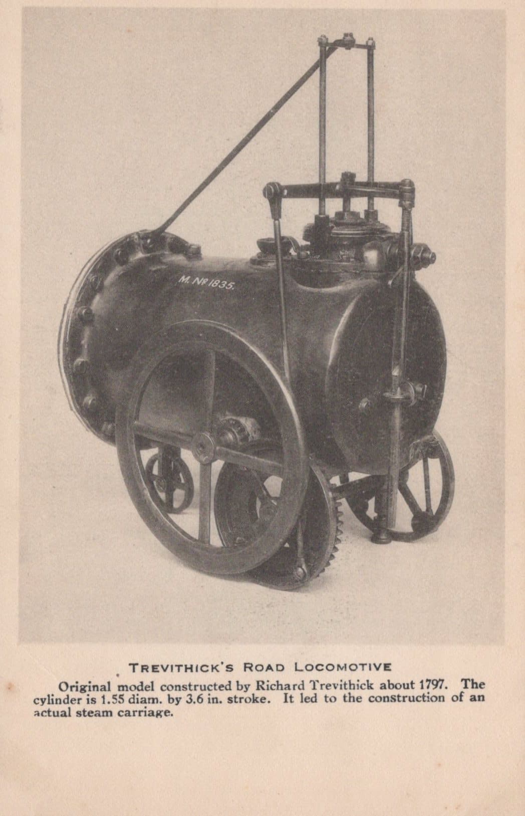 Railways Postcard - Trevithick's Road Locomotive, Constructed About 1797 - Mo’s Postcards 