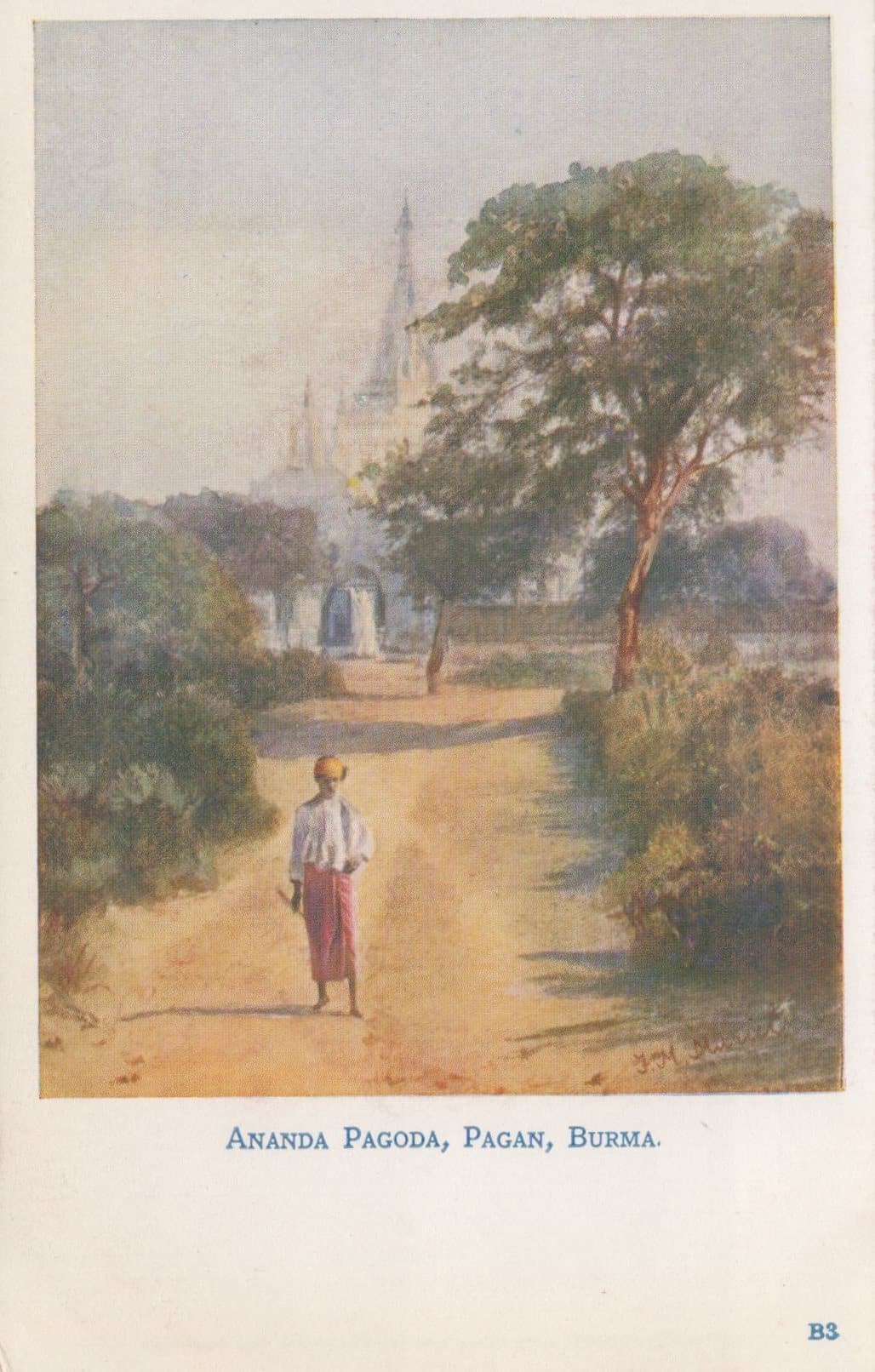 Burma Postcard - Ananda Pagoda, Pagan, Burma - Mo’s Postcards 