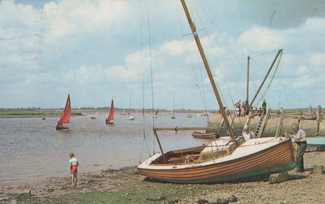 Suffolk Postcard - Yachting at Aldeburgh, 1971 - Mo’s Postcards 