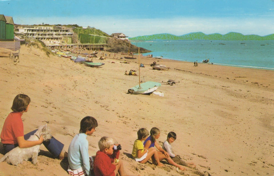 Wales Postcard - The Beach, Abersoch, 1977 - Mo’s Postcards 