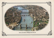 Load image into Gallery viewer, London Postcard - Some of London&#39;s Bridges From The Air - Mo’s Postcards 
