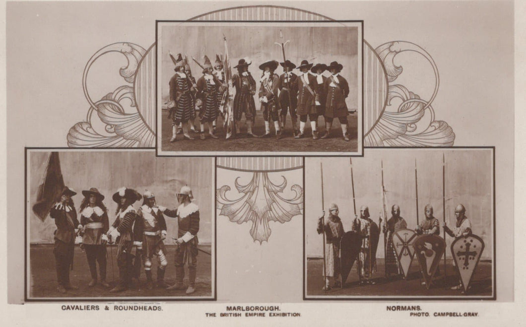 Exhibition Postcard - The British Empire Exhibition - Marlborough - Cavaliers and Roundheads - Mo’s Postcards 