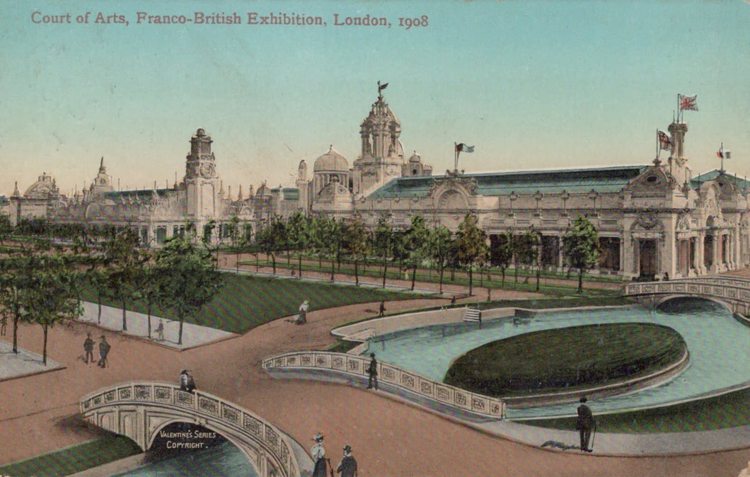 Exhibition Postcard - Court of Arts, Franco-British Exhibition, London, 1908 - Mo’s Postcards 