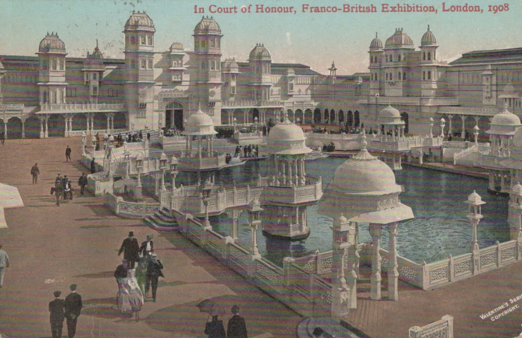 Exhibition Postcard - In Court of Honour, Franco-British Exhibition, London, 1908 - Mo’s Postcards 