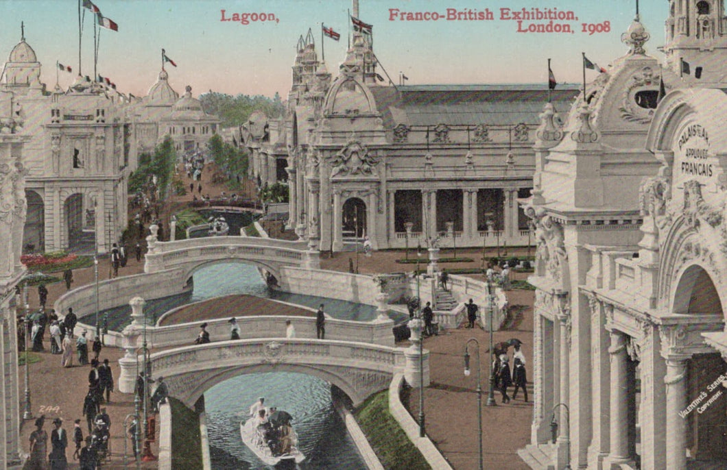 Exhibition Postcard - Lagoon, Franco-British Exhibition, London, 1908 - Mo’s Postcards 