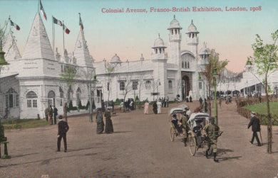 Exhibition Postcard - Colonial Avenue, Franco-British Exhibition, London, 1908 - Mo’s Postcards 