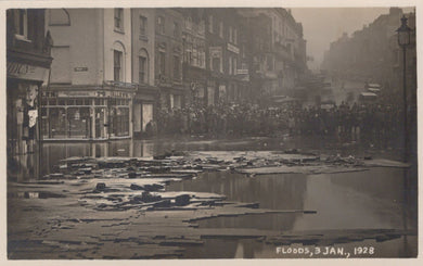Surrey Postcard - Guildford Floods, 3rd January 1928 - Mo’s Postcards 